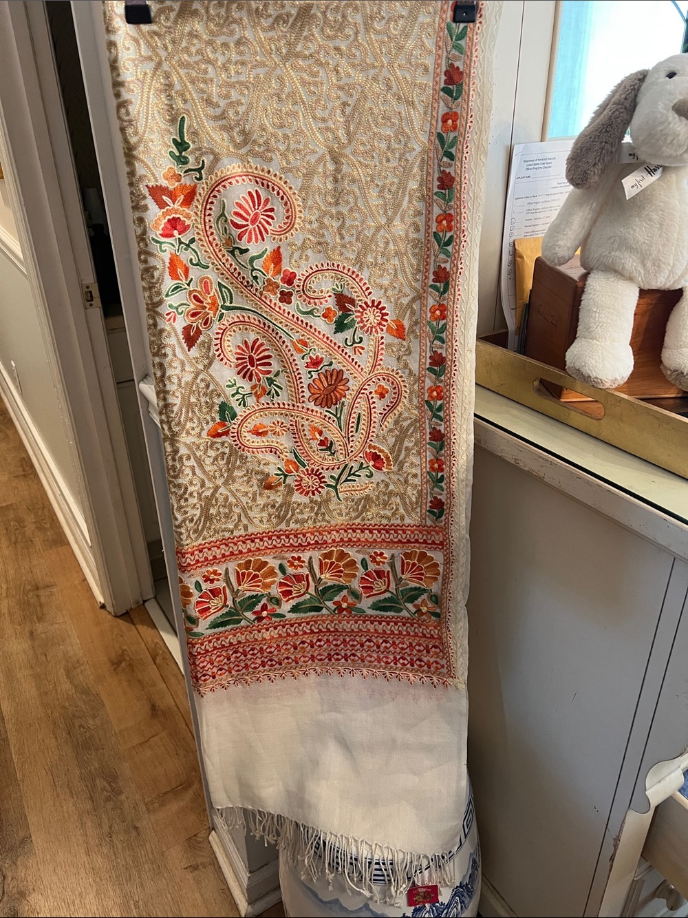 Embroidered Wrap/Scarf NWT